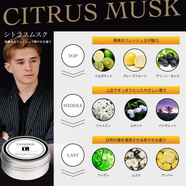 LEOMEN 練り香水 メンズ 香水 シトラスムスク ホワイトムスク 35g