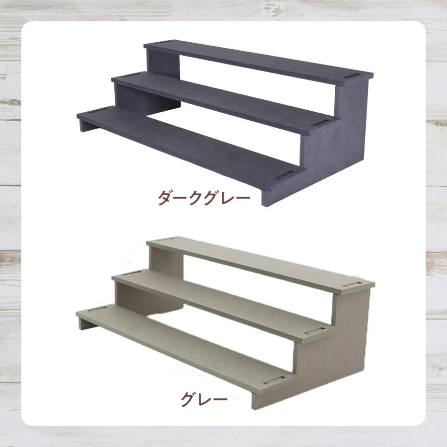 ひな壇 ディスプレイ 木製 3段 単品 什器 展示台 マルシェ グッズ