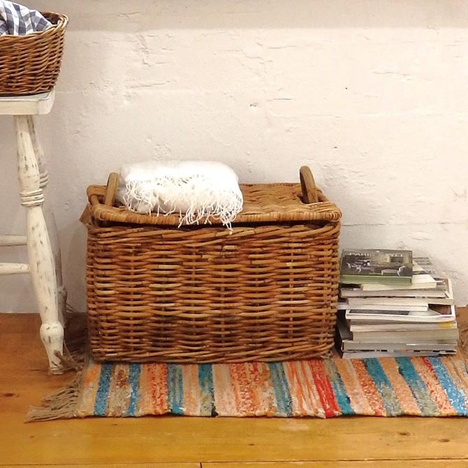 アラログストックバスケット アラログ ラタン フィリピン かご