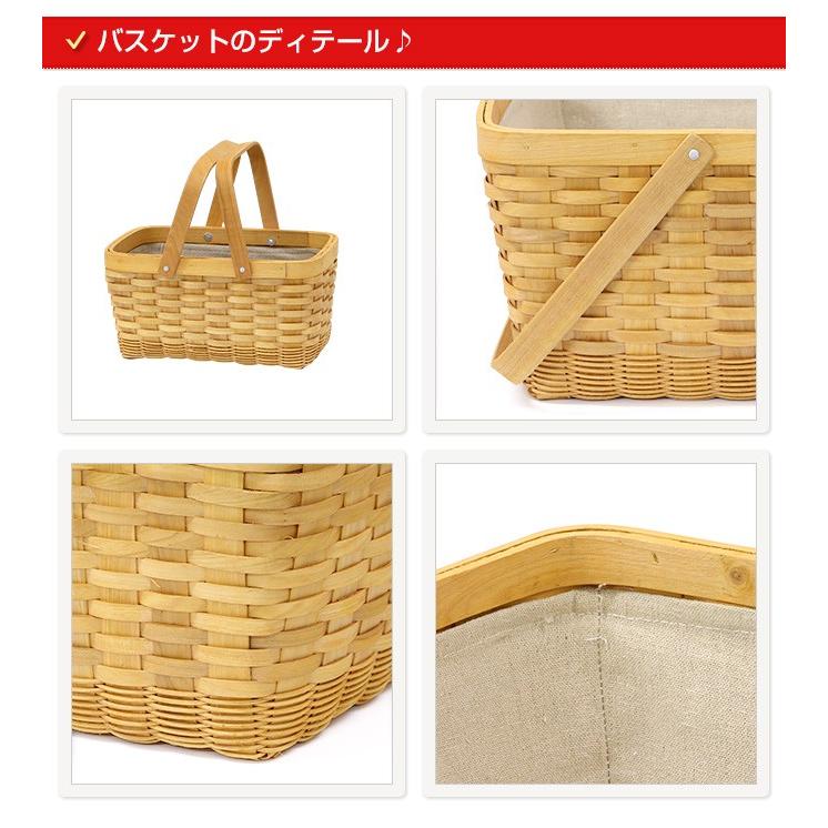 ウッドチップ＆ラタンミックス編み 内布付き持ち歩きコスメ収納