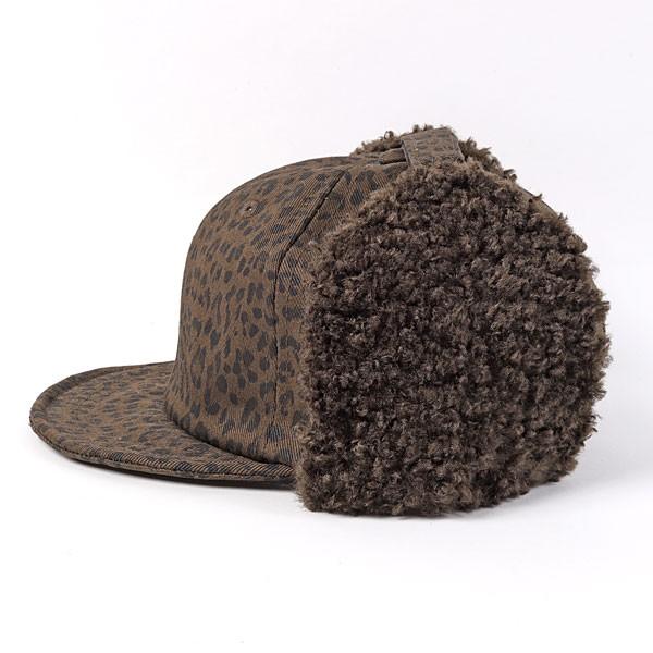 帽子 冬用 レオパード柄 ヒョウ柄 ひょう柄 レパード柄 豹柄 プードル