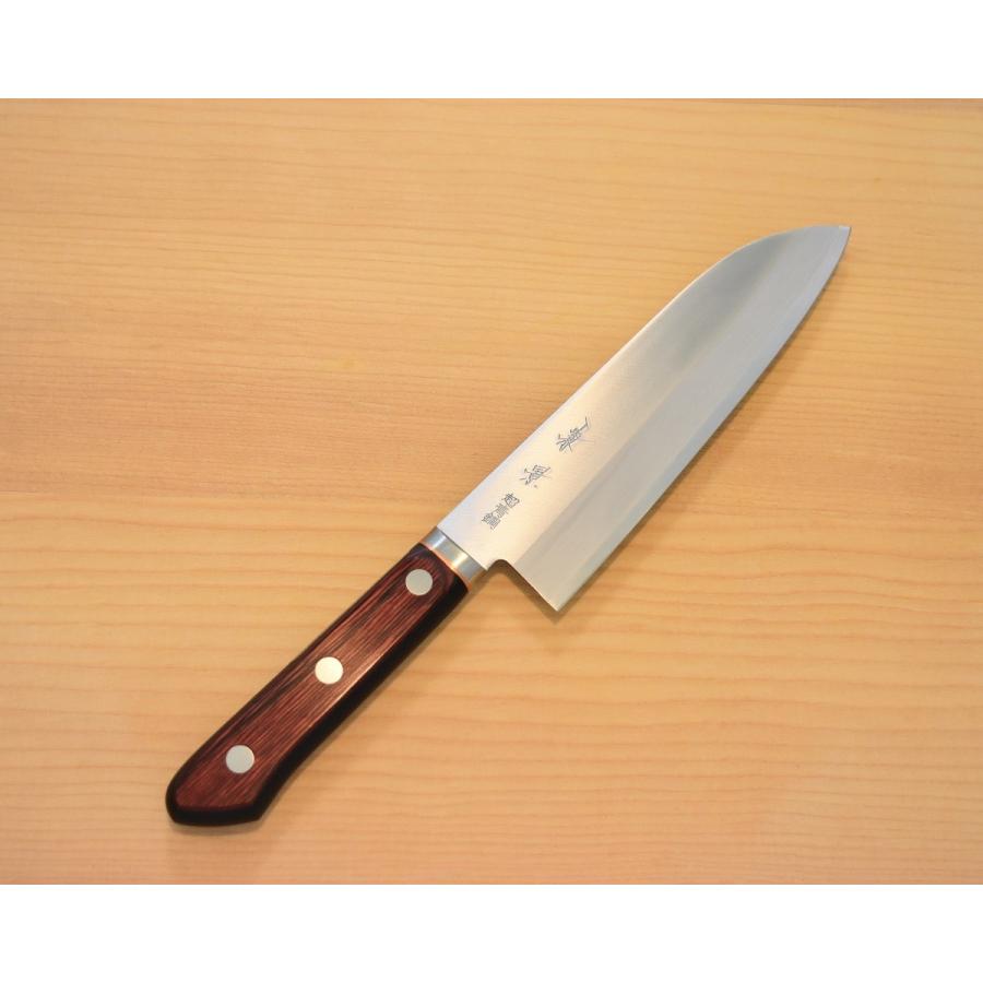 高級包丁 三徳包丁 170mm 青紙スーパー 割込 ツバ付『兼景』 高品質