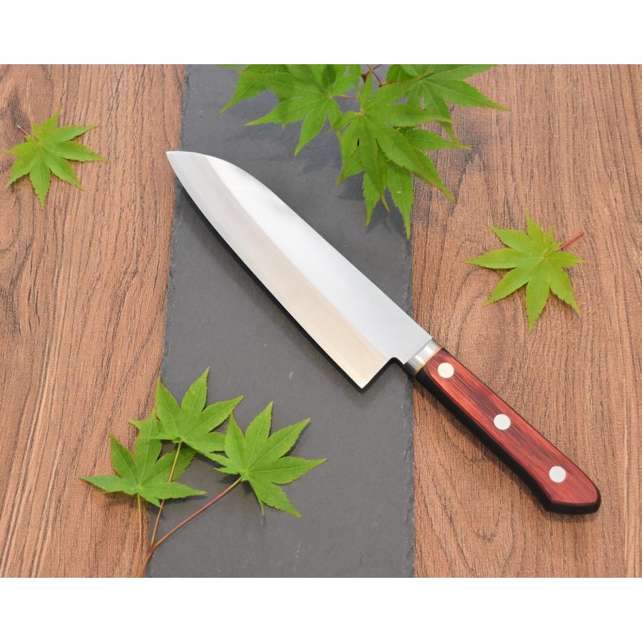 高級包丁 三徳包丁 170mm 青紙スーパー 割込 ツバ付『兼景』 高品質