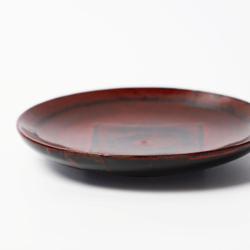 みよし漆器本舗 漆器 銘々皿 天然木製 13.5cm 4.5寸 布張見付 漆塗り