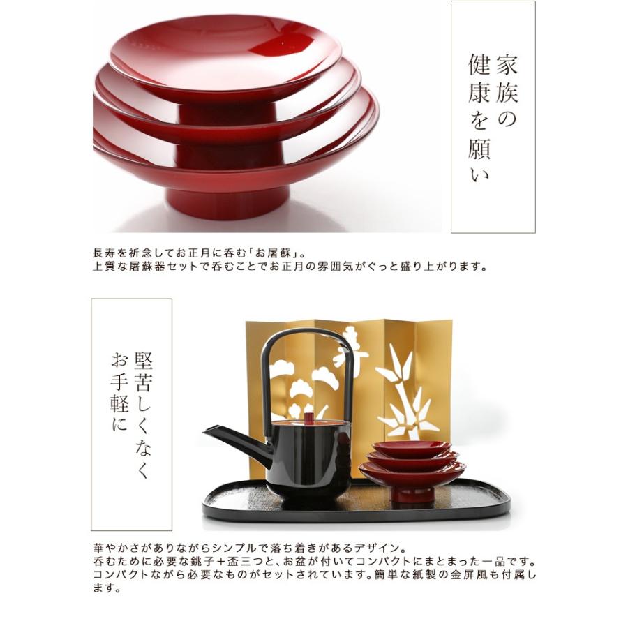 みよし漆器本舗 屠蘇器 とそき 山中塗り お手軽 コンパクト屠蘇器