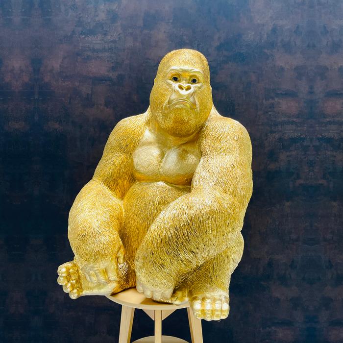 WOOBIA（ウービア） 置物 巨大 金色ゴリラ オブジェ 身長76cm かわいい