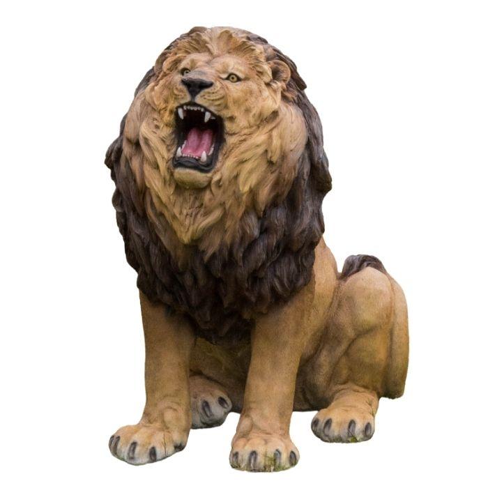 置物 動物 吠えるライオン 特大 高さ108cm おしゃれ 大きい 玄関