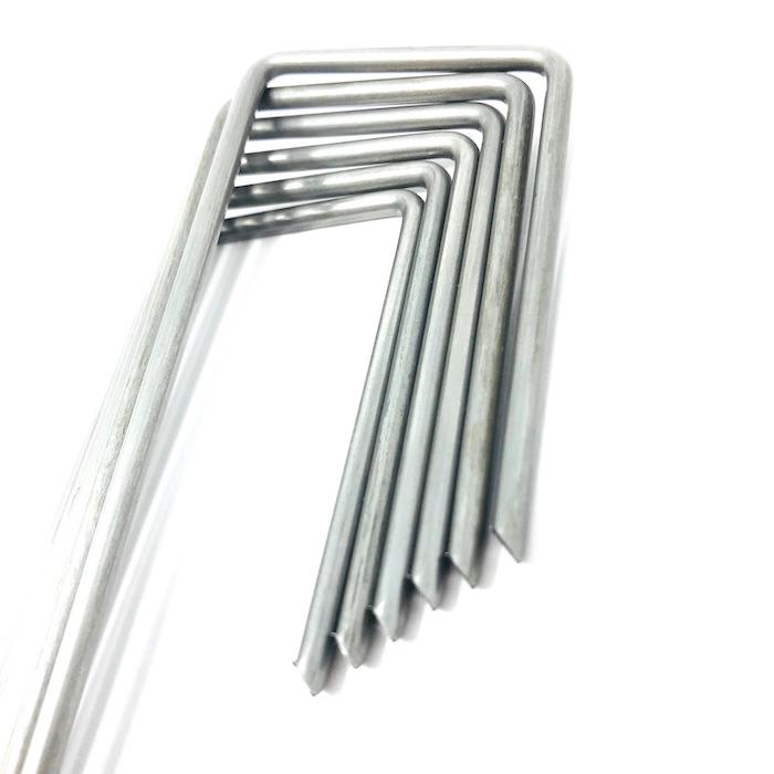 防草シート ピン 固定杭 15cm 100本セット J字型アンカーピン 除草