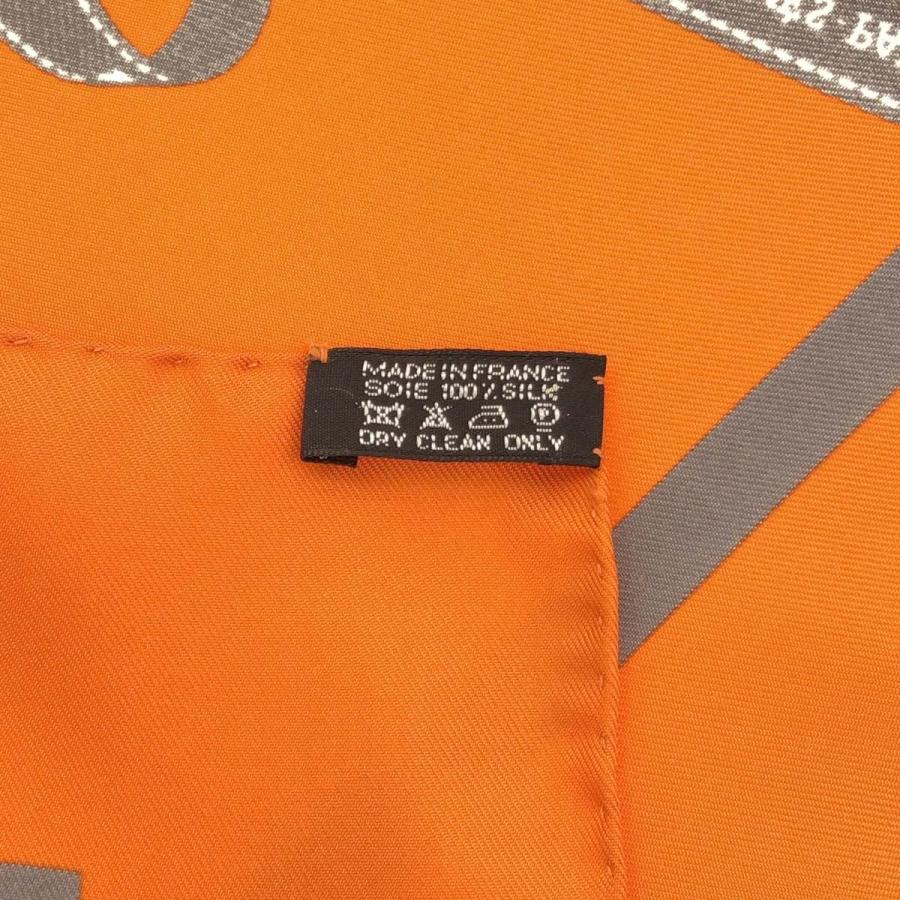 質屋 HERMES エルメス カレ90 ボルデュック リボン柄 BOLDUC シルク100