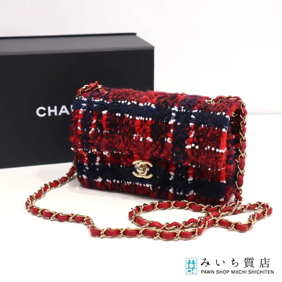 質屋 CHANEL シャネル 69900 ツイード ショルダーバッグ 鞄 バッグ