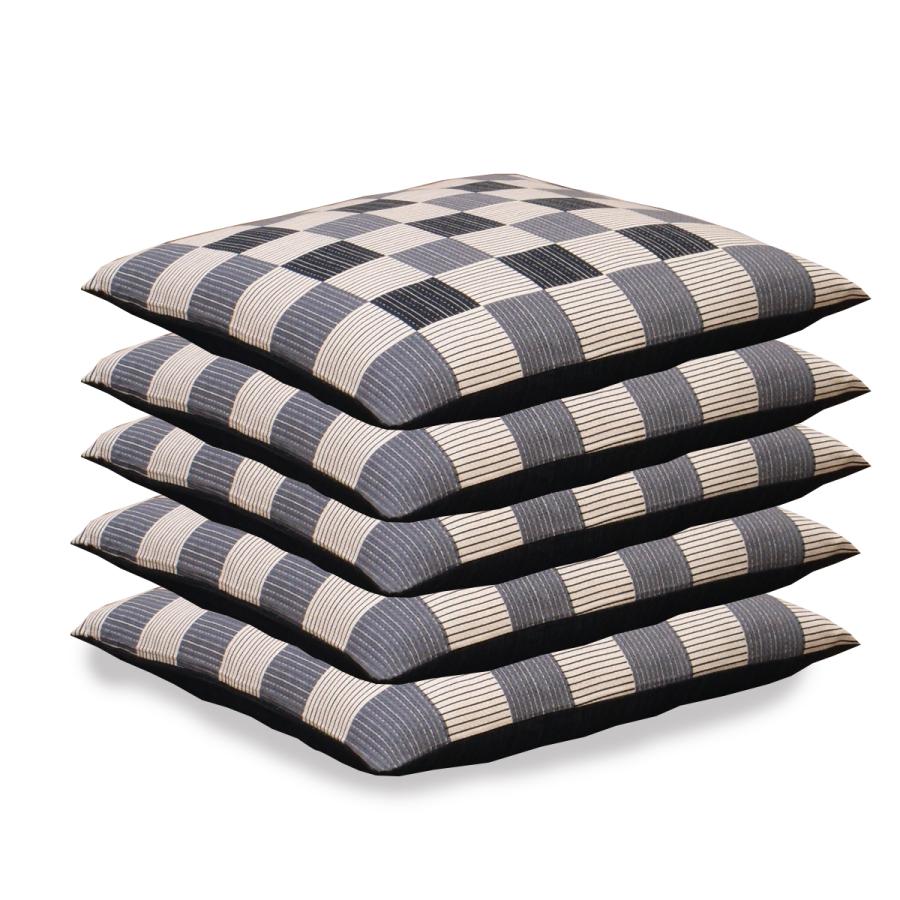 座布団カバー 55 59 55×59cm 5枚組 5枚セット おしゃれ 銘仙判 和