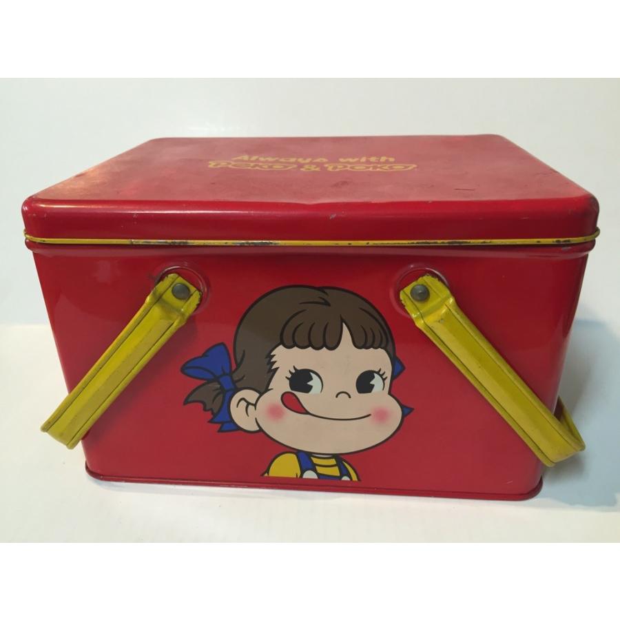 不二家（FUJIYA） ◎不二家ペコちゃん ブリキ缶 赤色 Always with