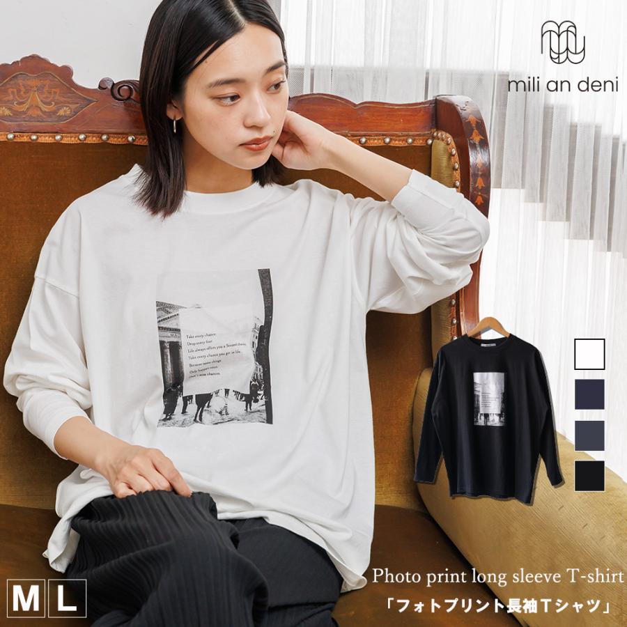 フォトプリントロンT レディース トップス 長袖 カットソー (郵2