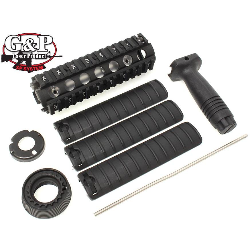 GP675B G&P GP675B M4 RAS ハンドガードキット/BK : MILITARY BASE