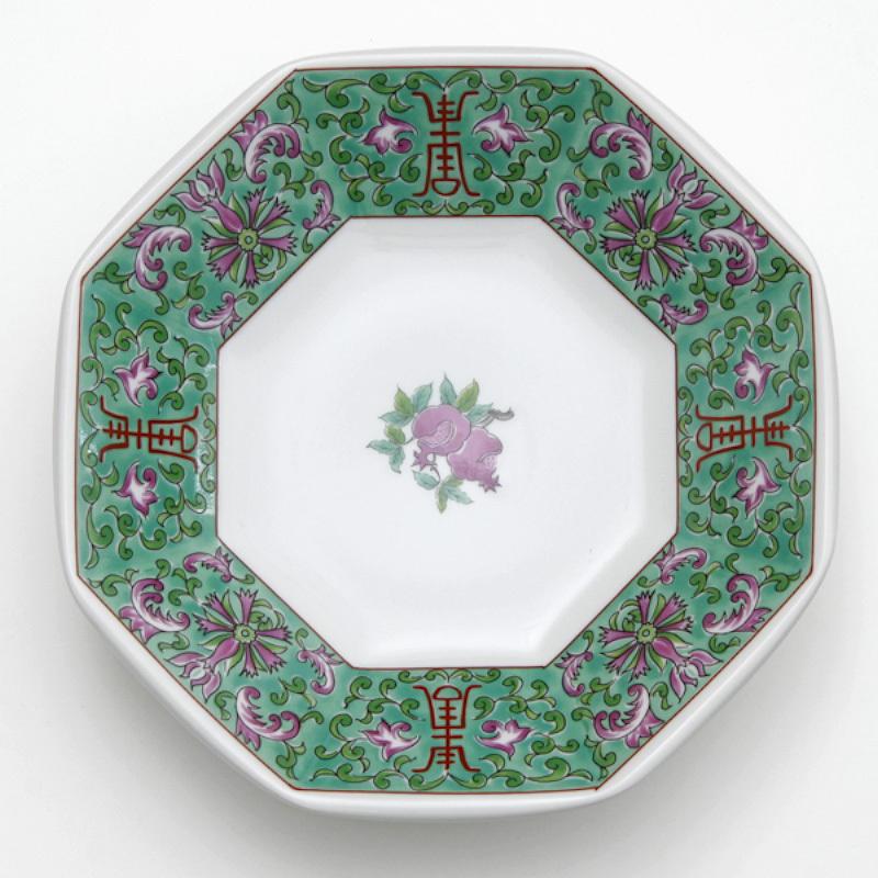 緑彩宝華 八角皿 中華食器 業務用 : 業務用食器専門 みんなの倉庫