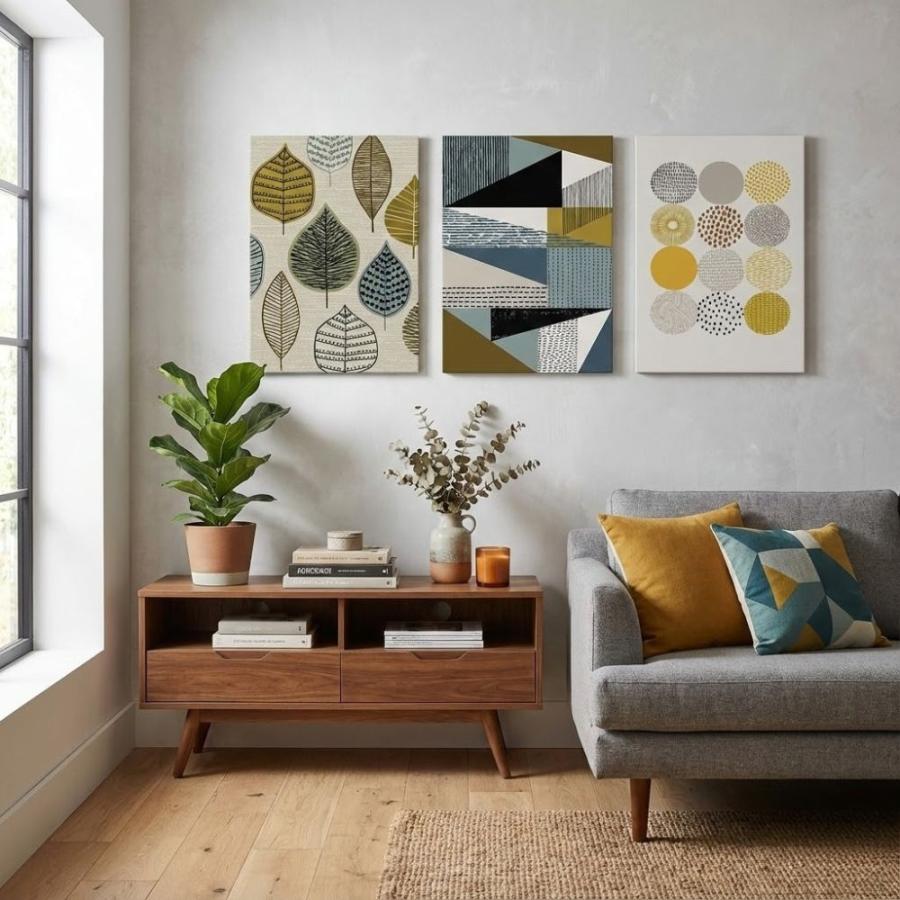 絵画 アートパネル 3枚セット 北欧 おしゃれ 壁掛け 花 植物 モダン