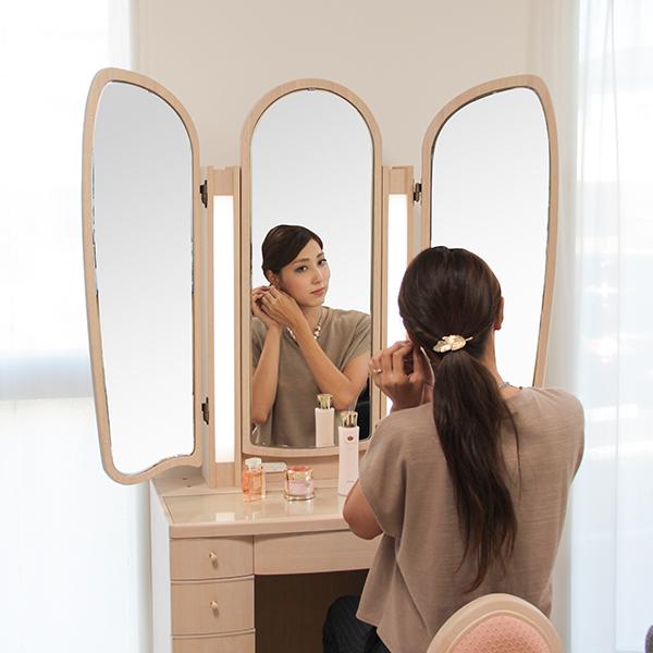 ドレッサー 三面鏡 イザベル : ミラーミュージアムヤフー店 - 通販