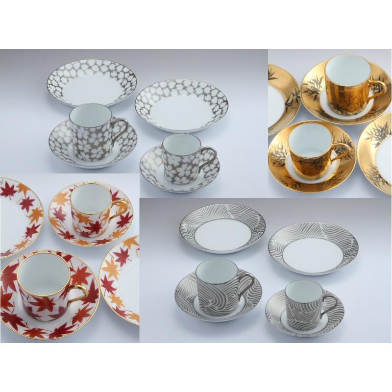 大倉陶園 加山又造 春夏秋冬デミタス碗皿コレクション（24ピースセット