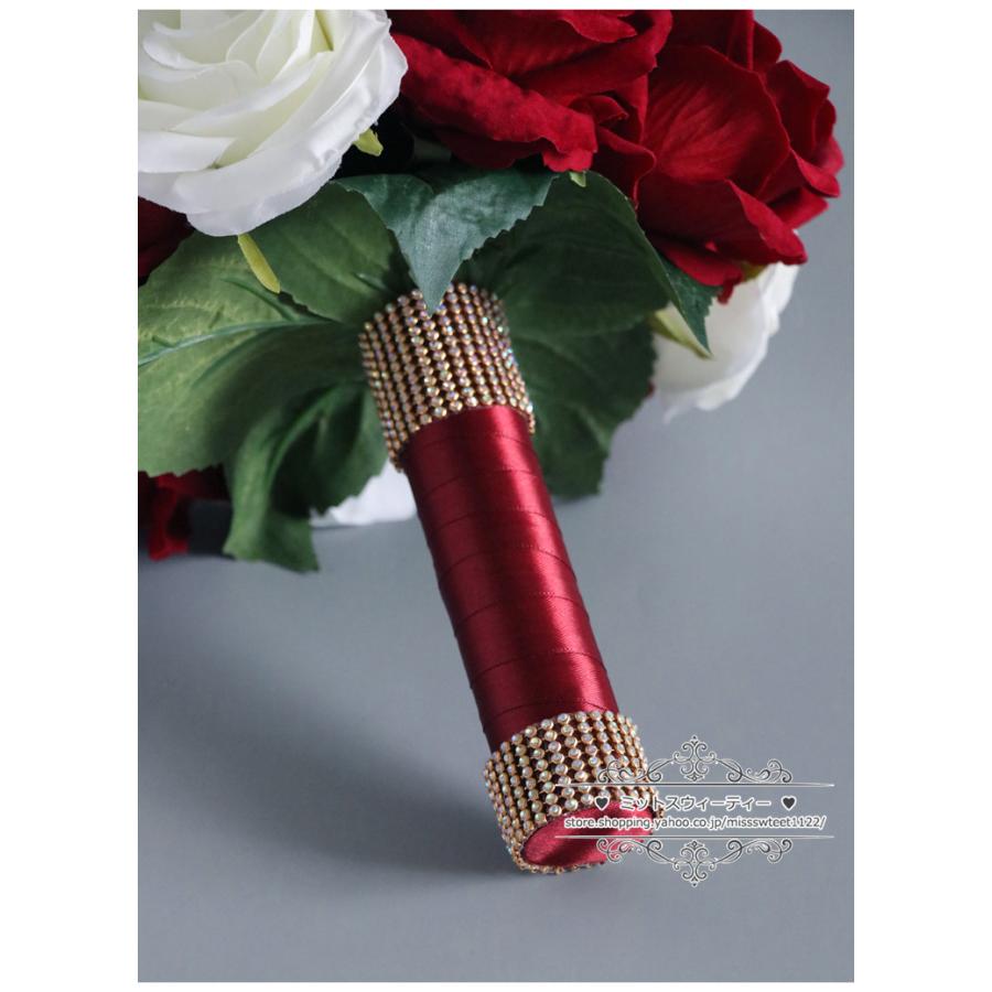 ブライダルブーケ ラウンドブーケ ワインレッド ウエディングブーケ