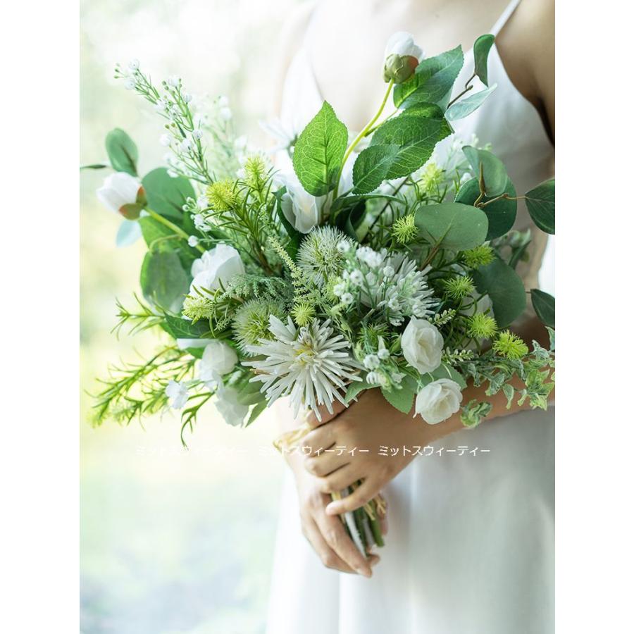 ウエディングブーケ 二次会 結婚式 ウェディングブーケ 花嫁 グリーン