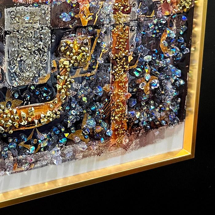 送料無料 クリスタルアートパネル オマージュアートパネル プードル 犬