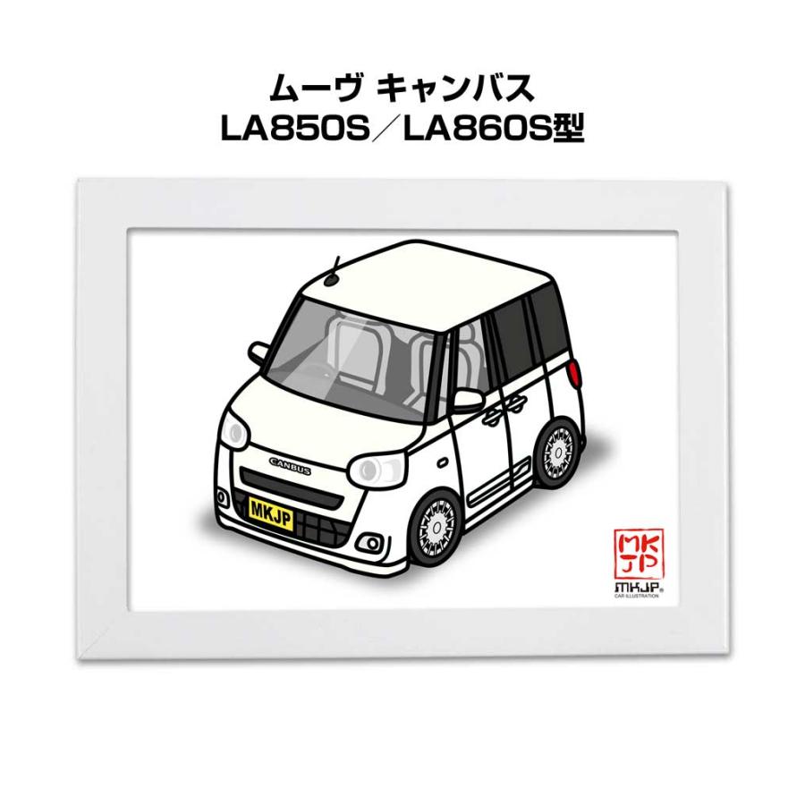 MKJP イラストA5 フレーム付き ダイハツ ムーヴ キャンバス LA850S