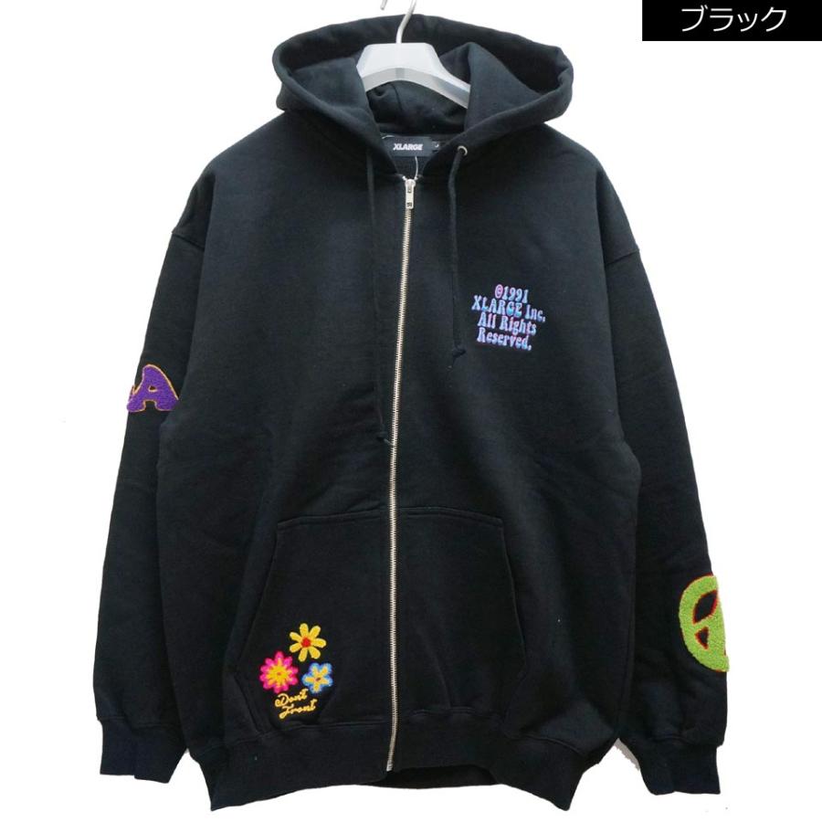 XLARGE（エクストラ ラージ） 全2色 ジップパーカー DAISY ZIP HOODED
