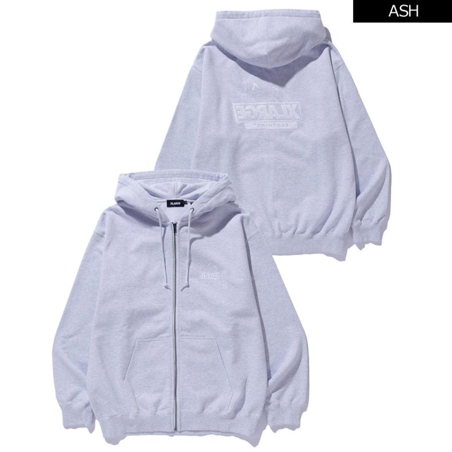 XLARGE（エクストラ ラージ） 全2色 ジップパーカー BACKSIDE OG ZIP