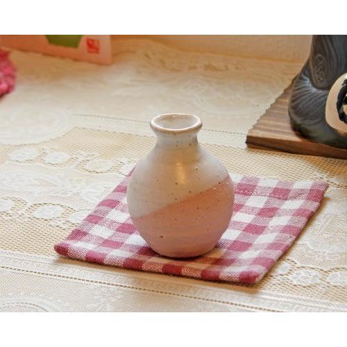 信楽焼 一輪挿し ピンク チタンミニ 小さい 花瓶 陶器 おしゃれ 花入