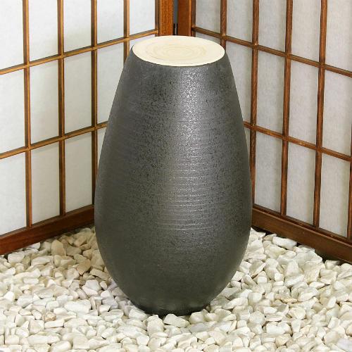 ポイント3倍]信楽焼 大きな 花瓶 黒 窯変 斑点 12号 おしゃれ 大壺