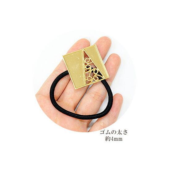 MY mama レジン枠 少々難あり セッティング台付き ヘアゴム 1個 全10種