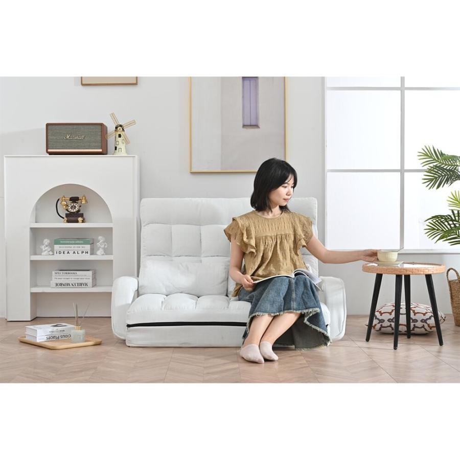 BTM 座椅子 二人掛け 4WAY 連動肘つき リクライニングソファ