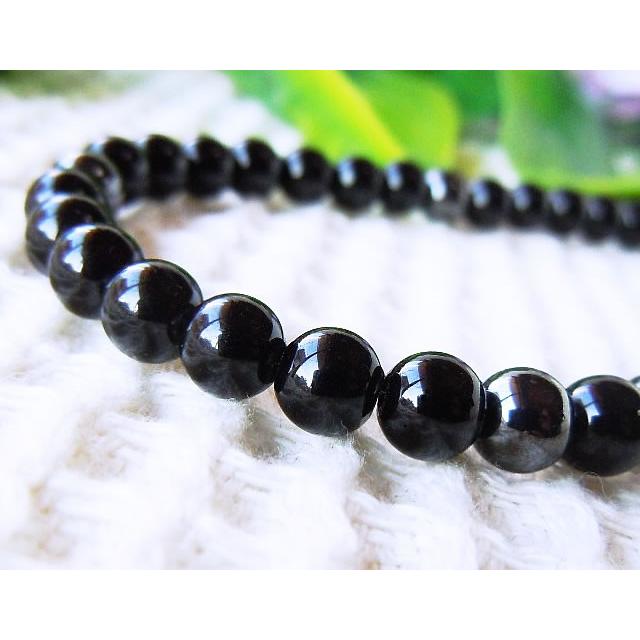 ブラックトルマリン ネックレス 磁気入り 標準玉6mm/43・50・55・60cm