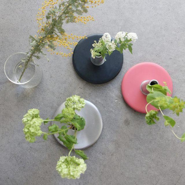 フラワーベース アルミ おしゃれ 一輪挿し 花瓶 Alx Vase Hana Silver