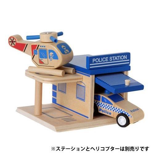 CC002 Click Clack(クリック・クラック) パトカー 働く車 木製おもちゃ