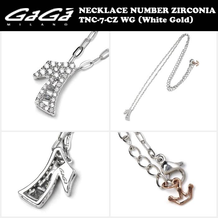 GaGa MILANO（ガガミラノ） ジルコニアナンバーネックレス TNC-xx-CZ