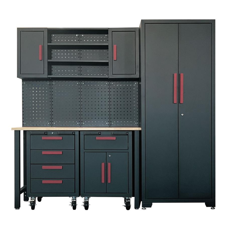 REX ガレージキャビネット ブラック KN206101 収納 整備 工具 組立式