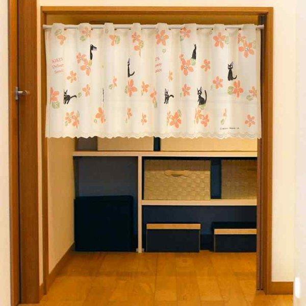 のれん工房 カフェカーテン 魔女の宅急便 スタジオジブリ 150cm幅 47cm