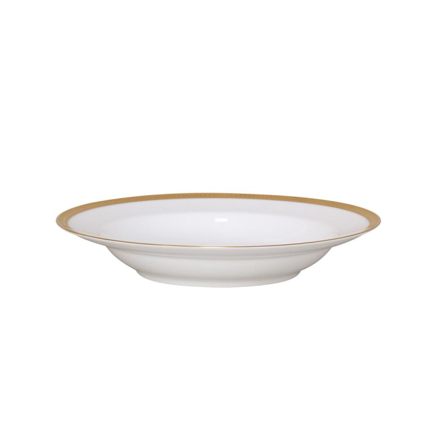 大倉陶園 片葉金蝕 22cmスープ皿 ( ギフトボックス入り カレー皿