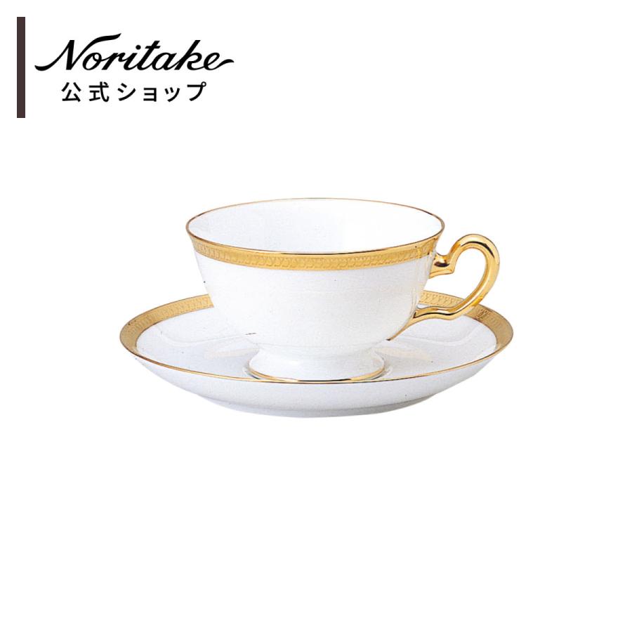 大倉陶園 片葉金蝕 ティー・コーヒー碗皿 ( ギフトボックス入り