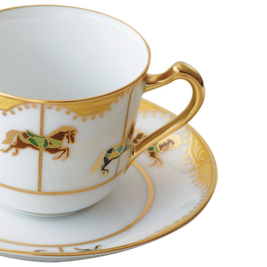 大倉陶園 うまくゆく 回転木馬 コーヒー碗皿 ( 食器 ギフトボックス