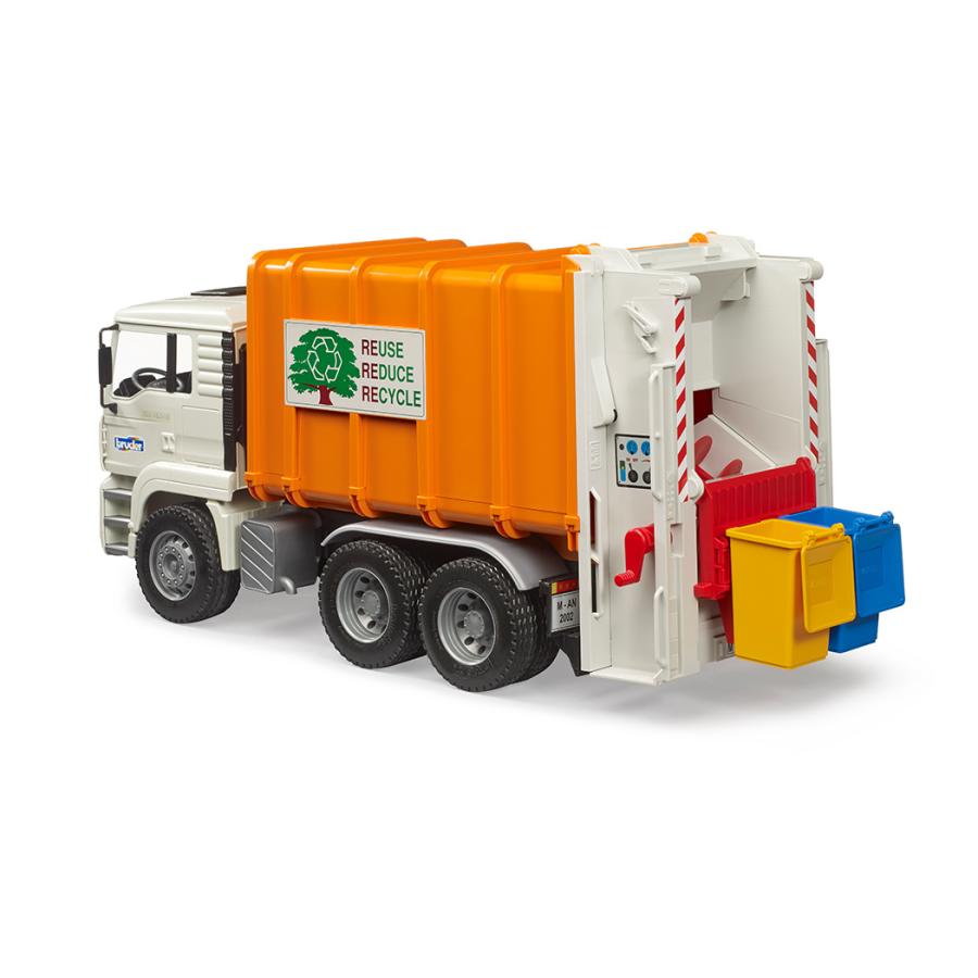 bruder ブルーダー MAN ごみ収集車 ORANGE×WHITE 玩具 子供 くるま