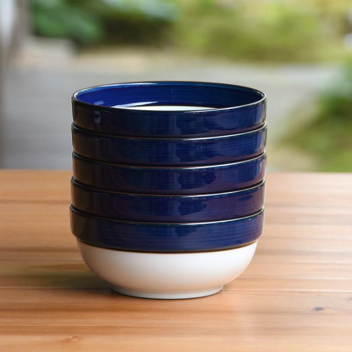 白山陶器 和食器 おしゃれ 波佐見焼 ボウル マルティブルー 5号ボール