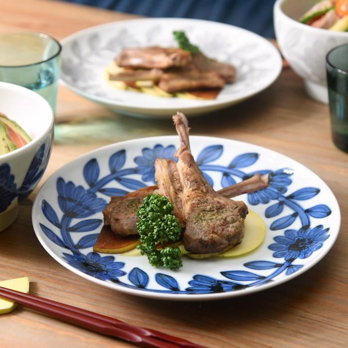 和食器 おしゃれ波佐見焼 皿 西山 デイジー 22cm プレート nishiyama