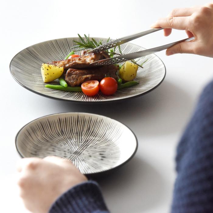 和食器 おしゃれ 波佐見焼 大皿 ワンプレート 利左エ門窯 Sen彫