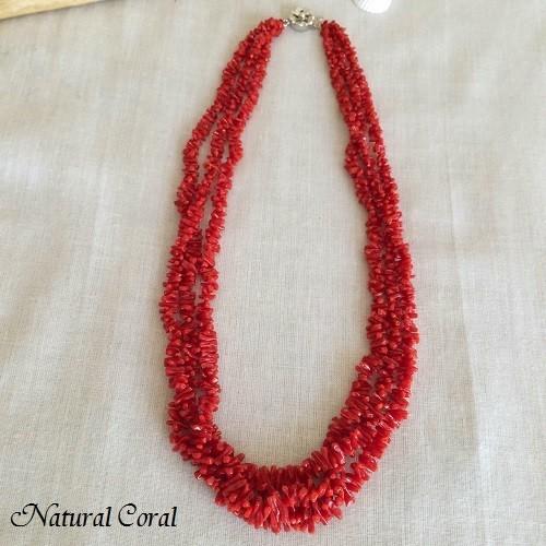 赤珊瑚 あかさんご ネックレス 枝 ヤタラ ナチュラルコーラル 送料無料