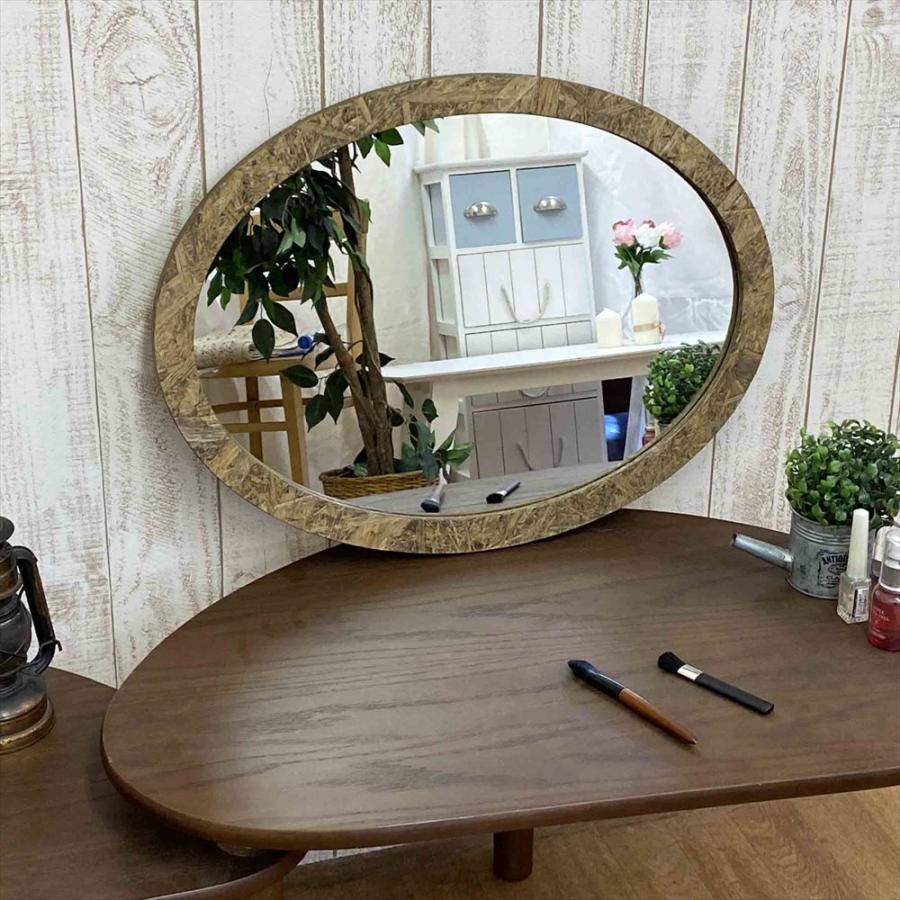 鏡 壁掛け 楕円形 45 × 60 オーバルミラー 日本製 ウォールミラー