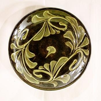 壺屋焼 沖縄 やちむん（焼き物/陶器）5寸皿 （染付 コバルト唐草・染付