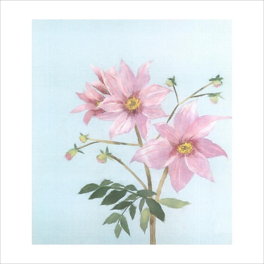 和紙のちぎり絵キット花鳥風月 （夏） 「 No.657 皇帝ダリア 」 色紙