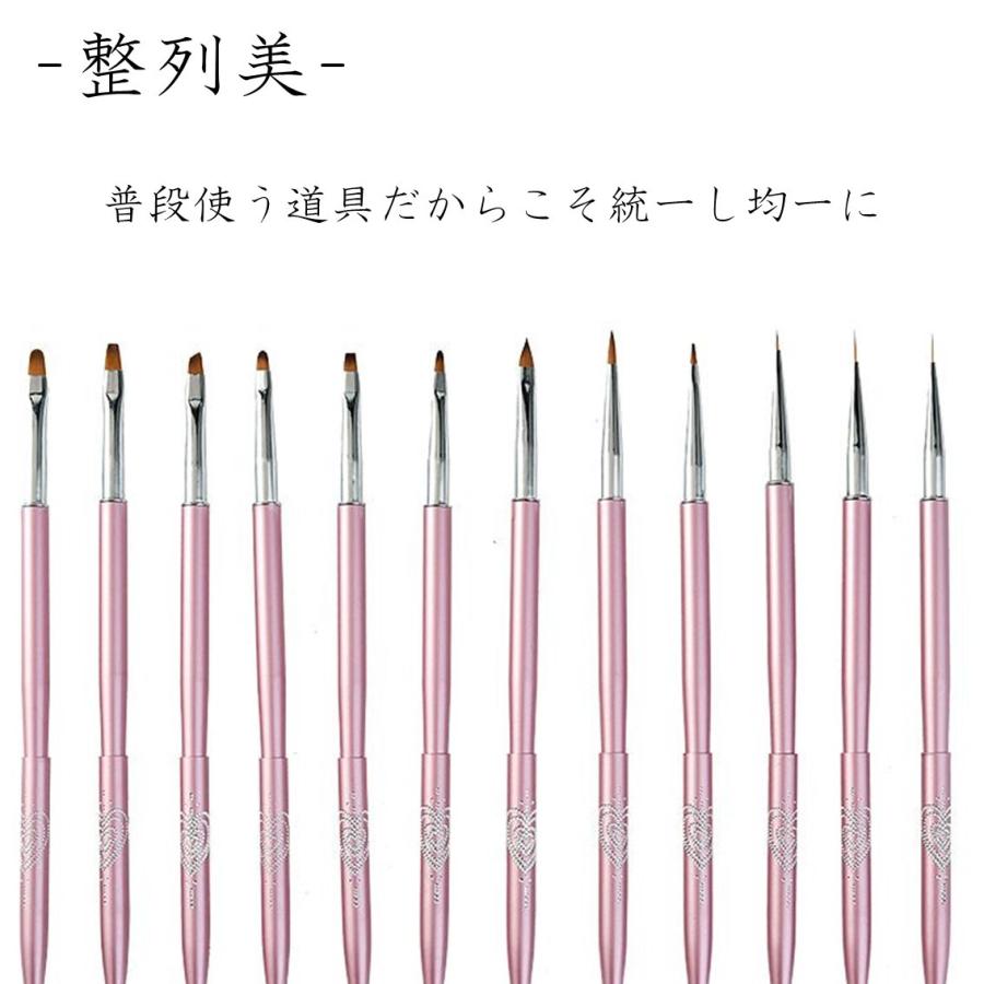 ジェルネイル カラージェル 12種セット 筆 ブラシ ネイルブラシ ネイル